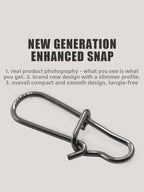Enhanced Figure‑8 Swivel Snap Connectors, Stainless Steel Rotating 8‑Ring, Complete Range of Fishing Accessories