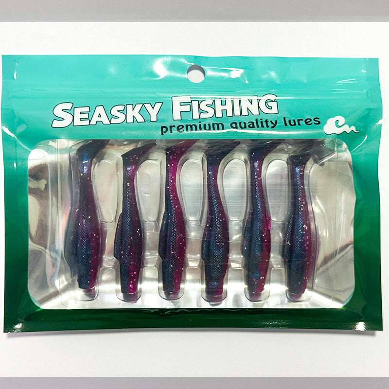 Lucky Lures Floating T-Tail Soft Bait with Jig Head – Texas Rig