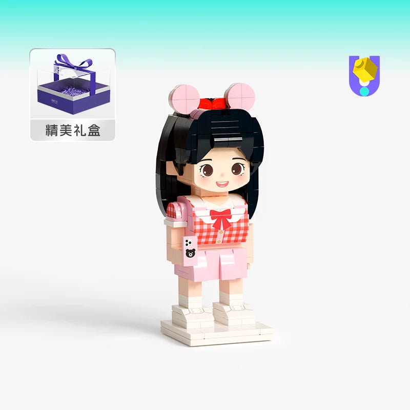Photo building block custom portrait couple girlfriend DIY handmade birthday gift creative doll
