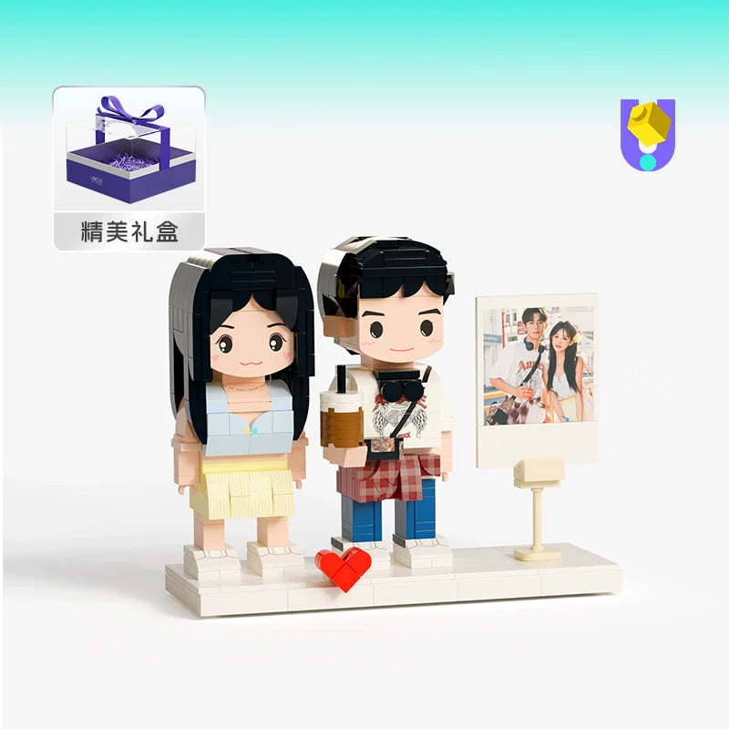 Photo building block doll customization Fangzai photo studio building block gift Qixi Valentine's Day creative gift