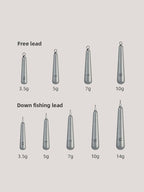 Die‑cast Drop Shot Weight, Cylindrical Sinker 8003, Free‑Rig, Long‑Cast, Snag‑Resistant, for Bass and Siniperca chuatsi Fishing