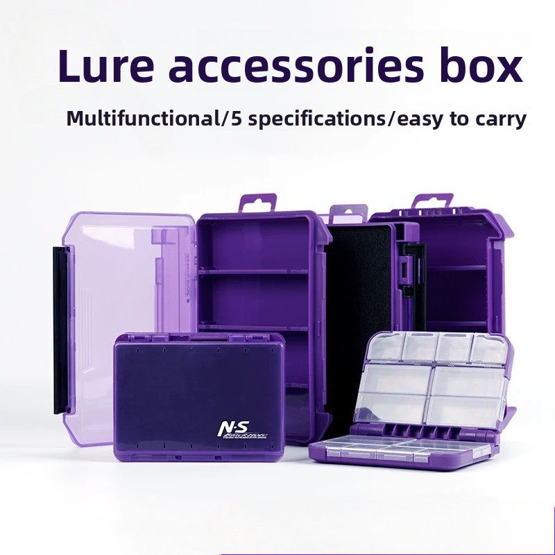 Ns lure accessories storage box double-sided pin box fishhook box fake bait box sequin lead head hook box special portable