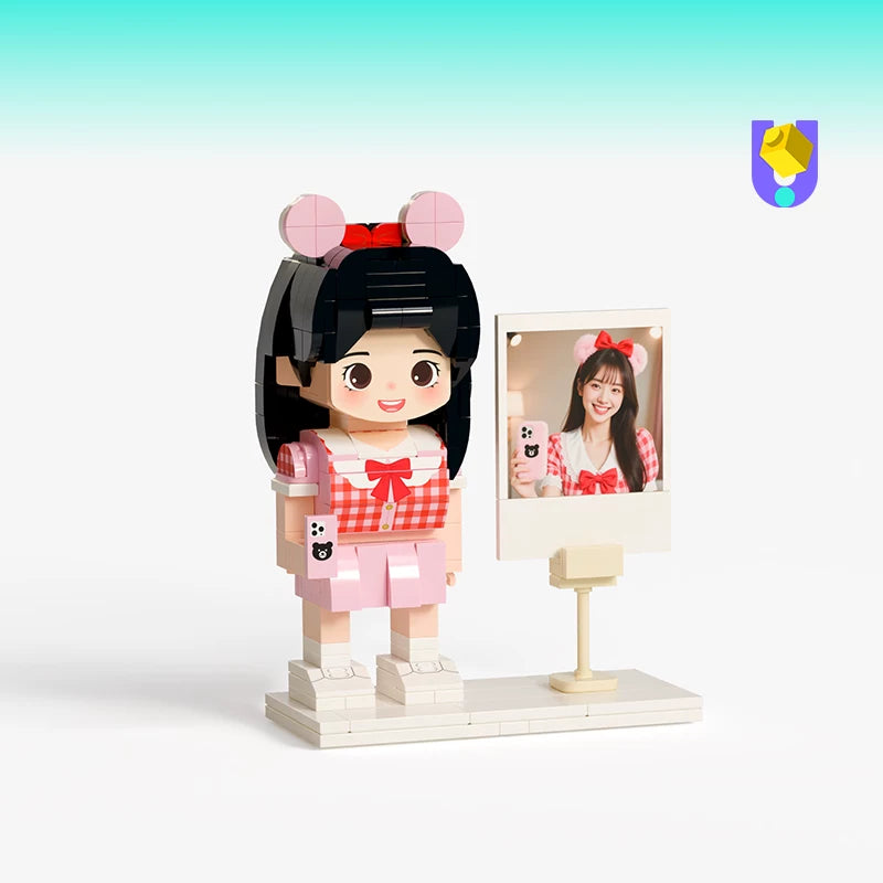 Photo building block custom portrait couple girlfriend DIY handmade birthday gift creative doll