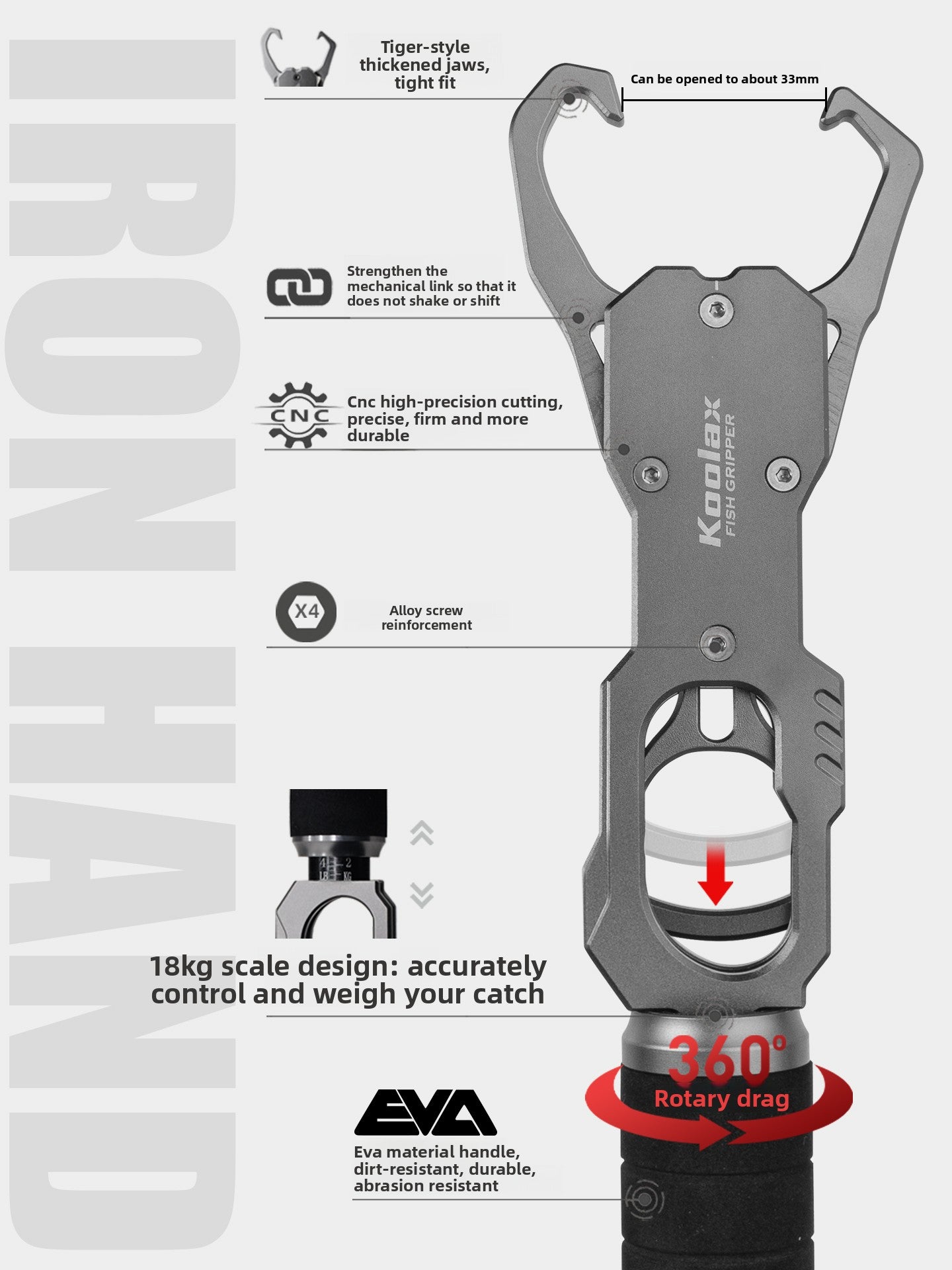 Luya fish control device Luya pliers integrated with scale aluminum alloy large physical control fish pliers special pliers