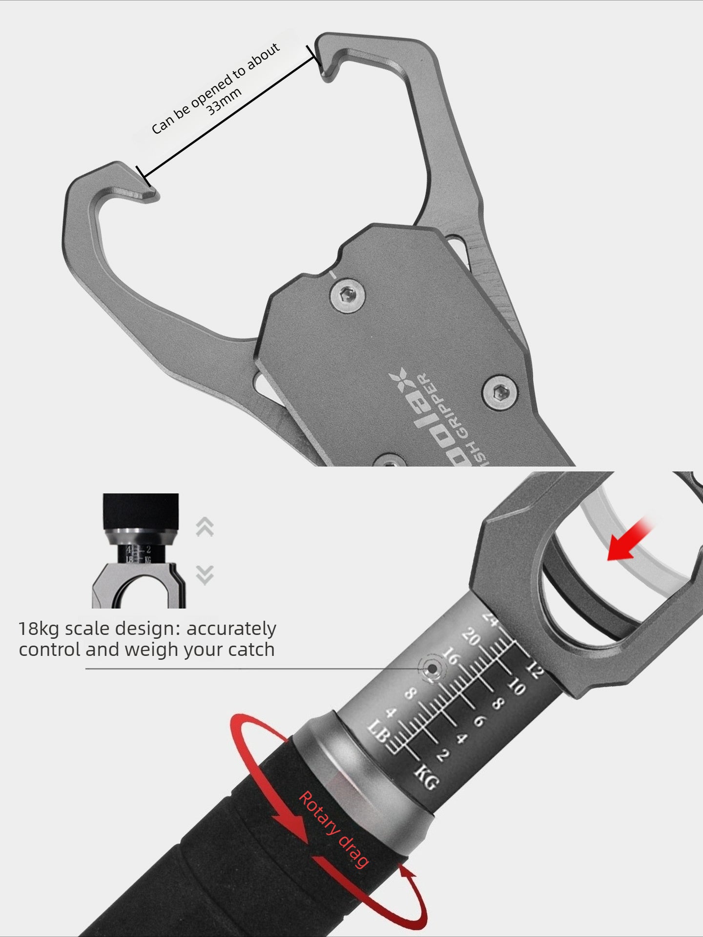 Luya fish control device Luya pliers integrated with scale aluminum alloy large physical control fish pliers special pliers