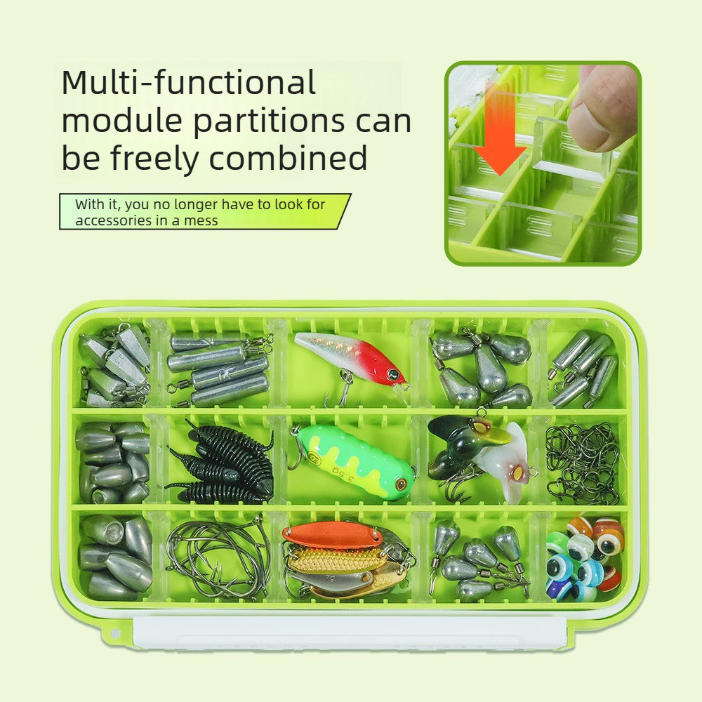 Luya waterproof bait box multi-functional storage box double-sided micro-object fake bait box lead head hook accessories bait box